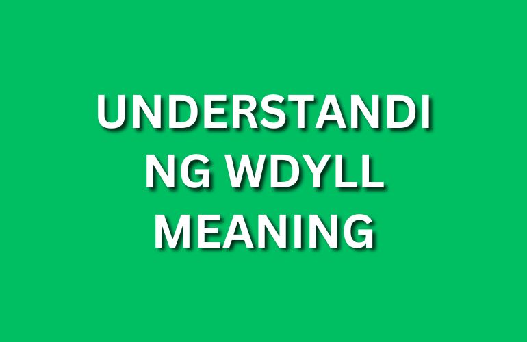 Understanding WDYLL Meaning