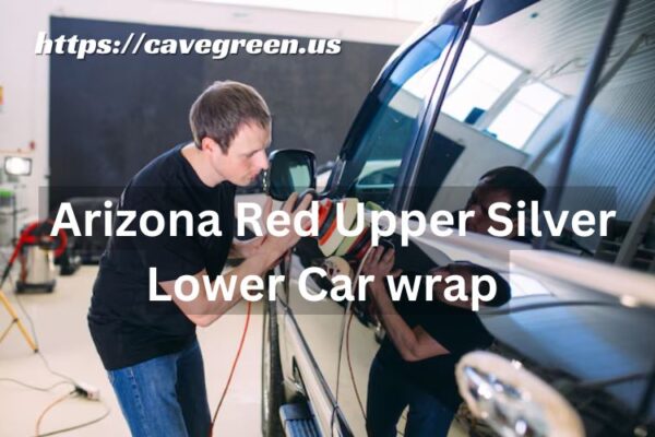 Arizona Red Upper Silver Lower Car wrap